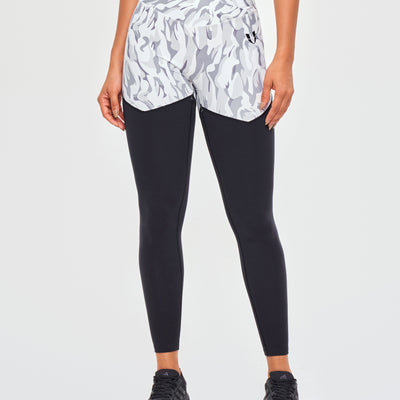 Cargo Power Leggings - White Camo and Black