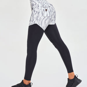 Cargo Power Leggings - White Camo and Black