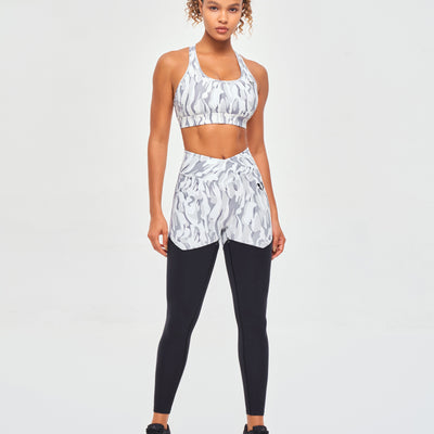 Cargo Power Leggings - White Camo and Black