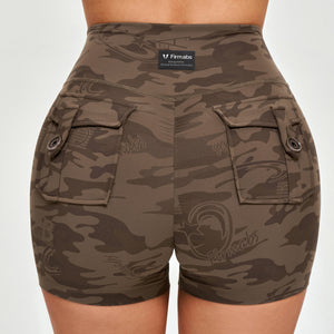 Cargo Short Shorts - Brown Camo