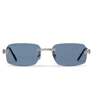 Cartier Eyewear CT0271S-003 Silver Blue Sunglasses