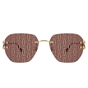 Cartier Eyewear CT0394S-003 Gold Red Sunglasses