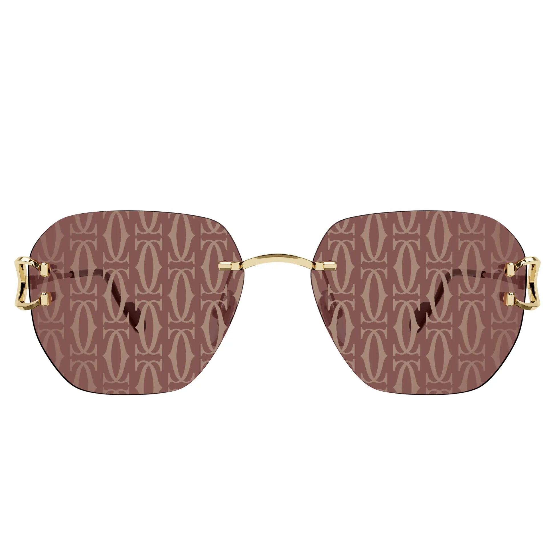 Cartier Eyewear CT0394S-003 Gold Red Sunglasses