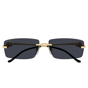 Cartier Eyewear CT0430S-001 Panthere De Cartier Gold Grey Rimless Sunglasses
