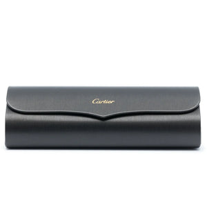 Cartier Eyewear CT0464S-003 White Gold Green Sunglasses