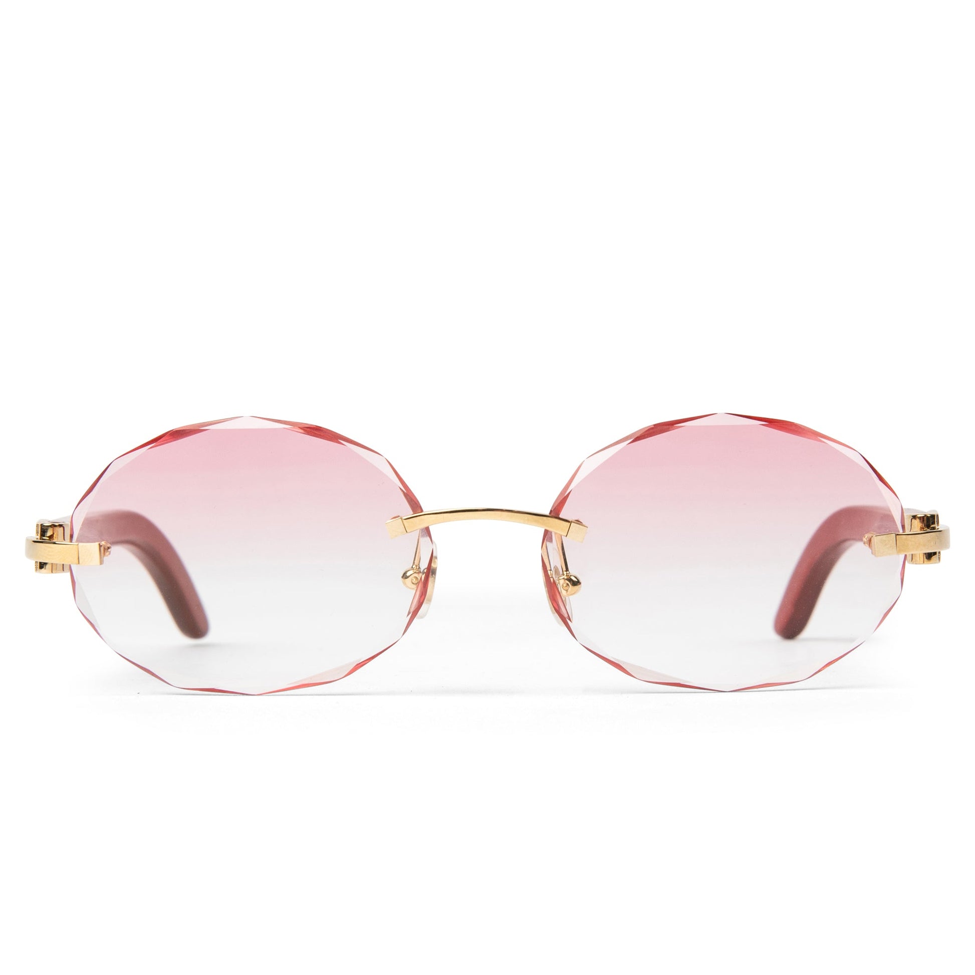 Cartier Eyewear Custom CT0052O-006 C Decor Rimless Sunglasses