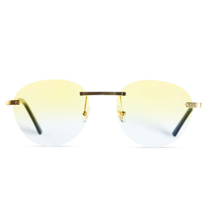 Cartier Eyewear Custom CT0167O Santos De Cartier Rimless Sunglasses