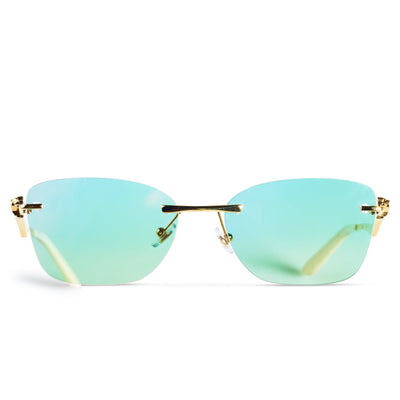 Cartier Eyewear Custom CT0120O-002 Panthere De Cartier Rimless Sunglasses