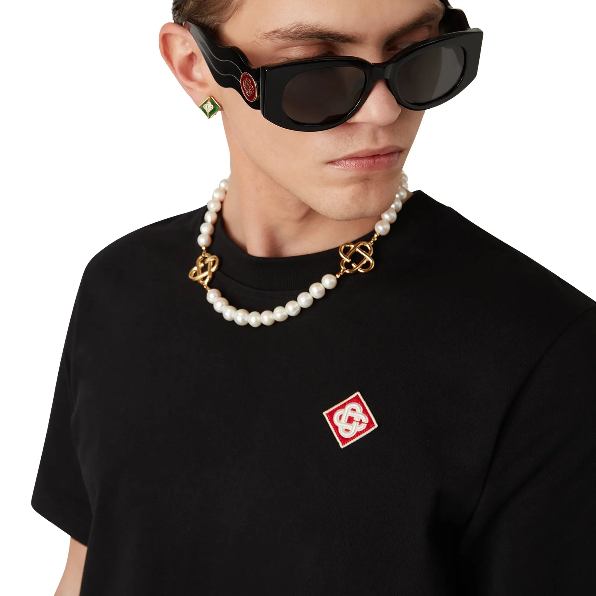 Casablanca Diamond Logo Black T Shirt