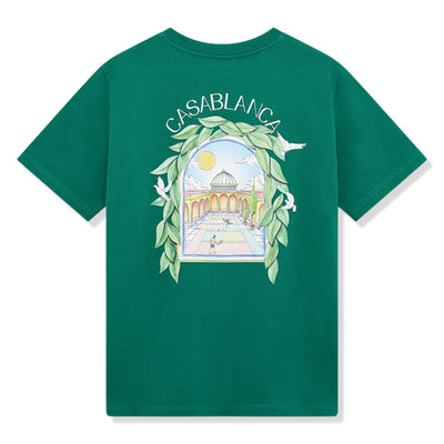 Casablanca L'Arche Tennis Club Graphic Racing Green T Shirt