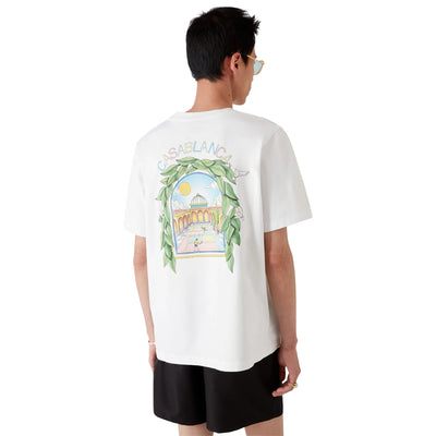 Casablanca L'Arche Tennis Club Graphic White T Shirt