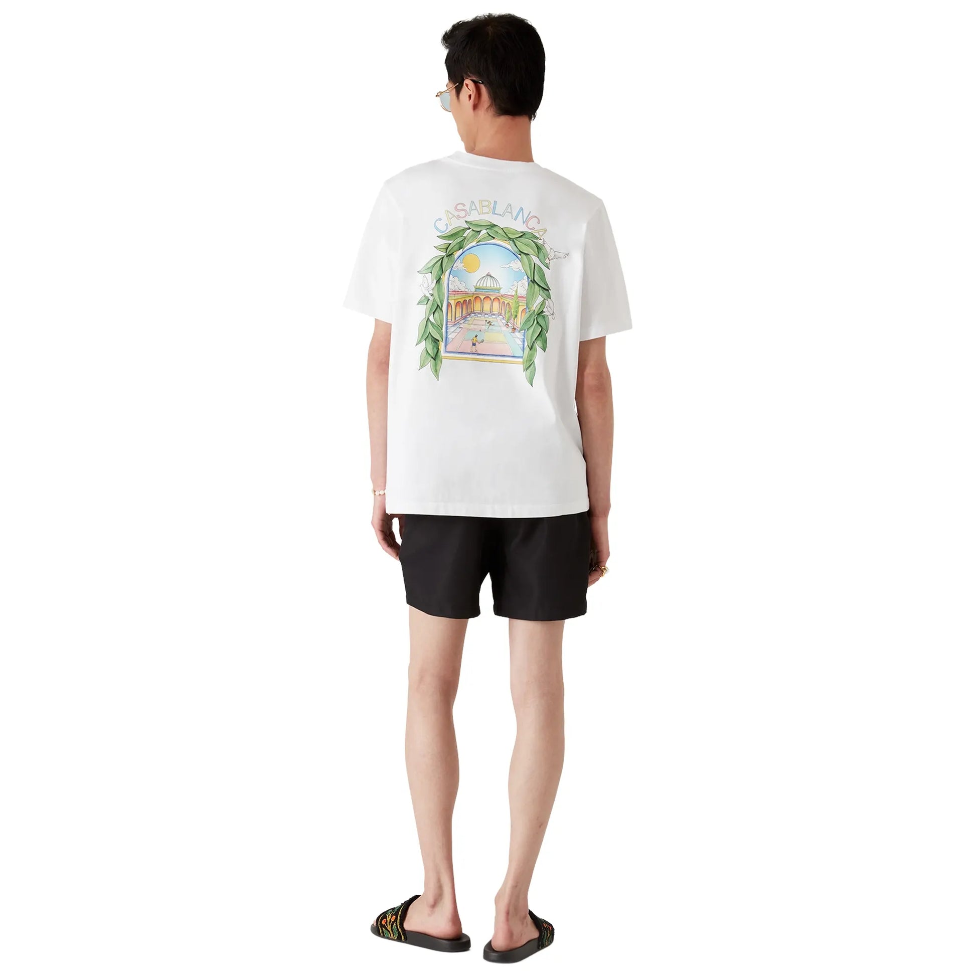 Casablanca L'Arche Tennis Club Graphic White T Shirt