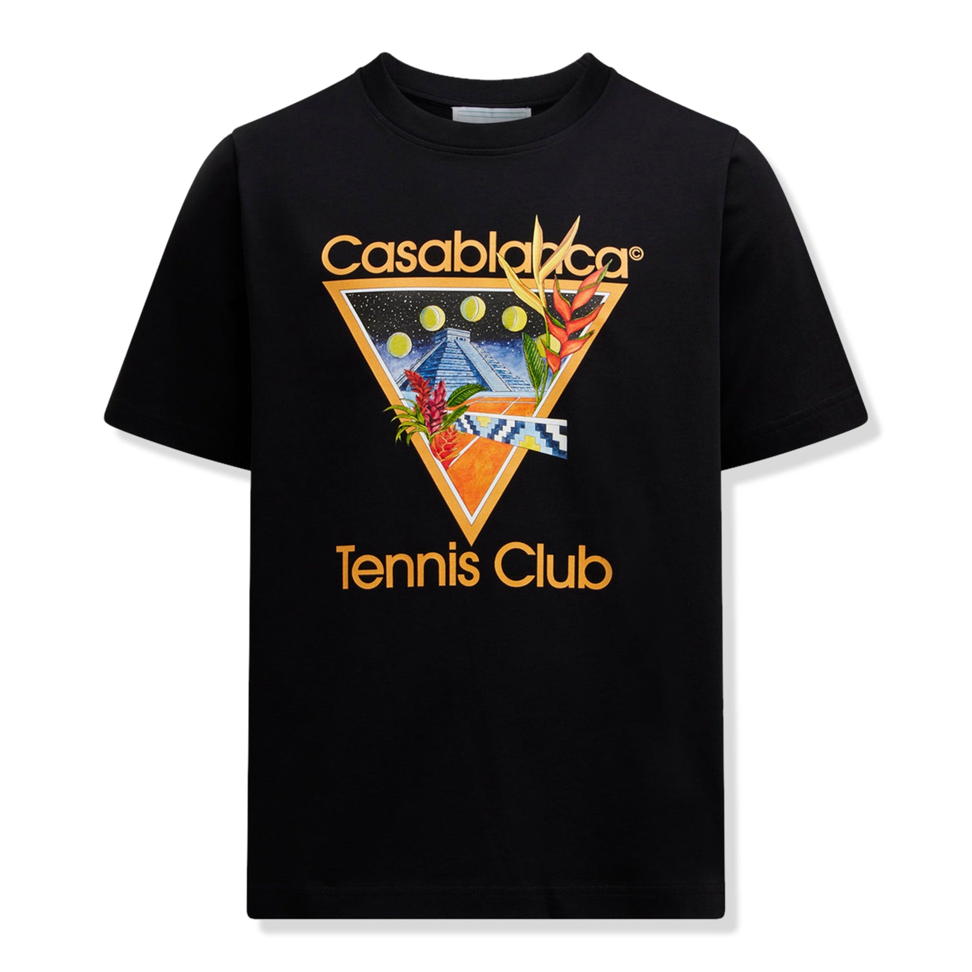 Casablanca Tennis Club Icon Cotton Black T-Shirt