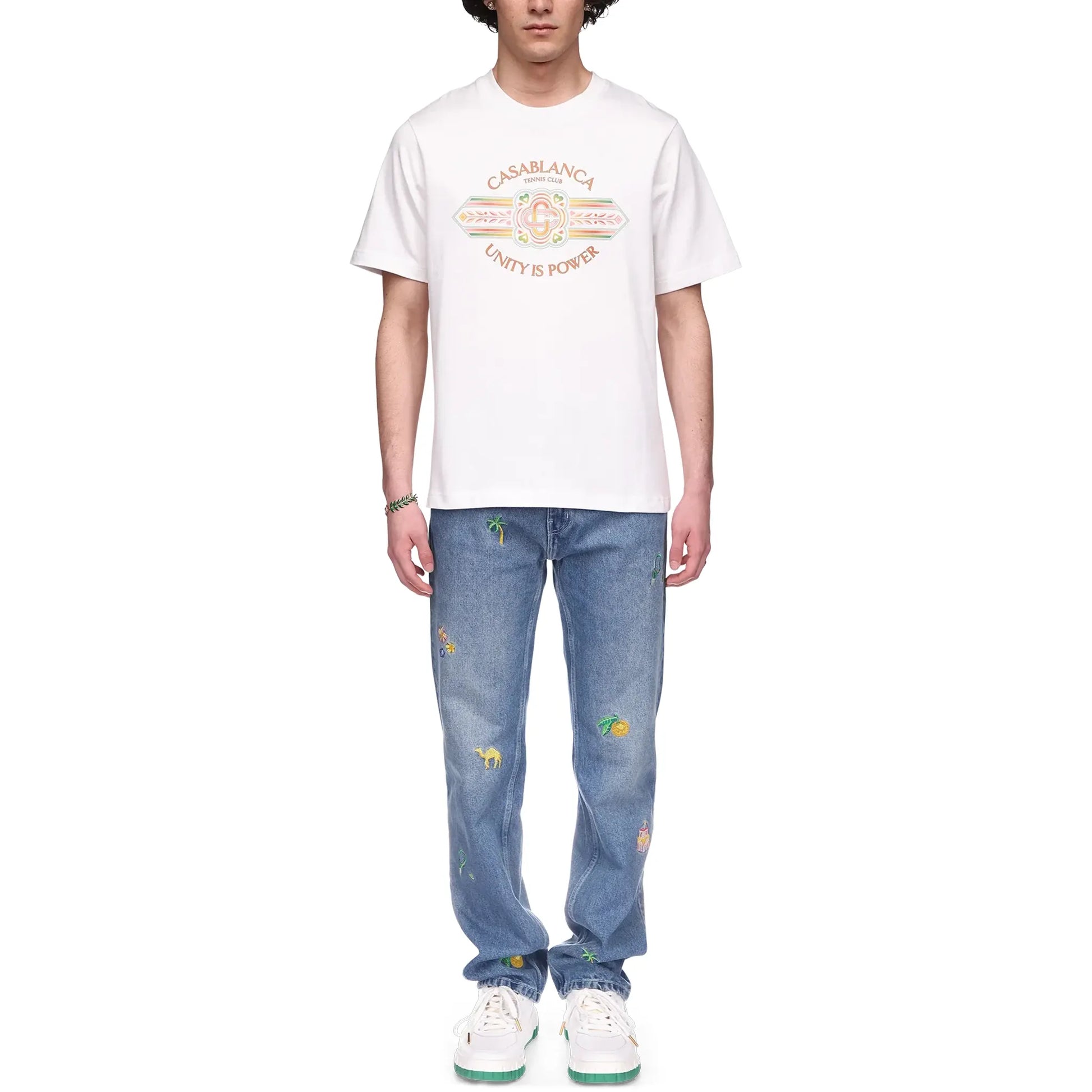 Casablanca Unity Is Power White T-Shirt