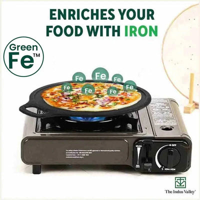 Super Smooth Cast Iron Tawa, Pre-seasoned, 100% Pure, Toxin-free, Induction, 27.9cm, 2.7 kg