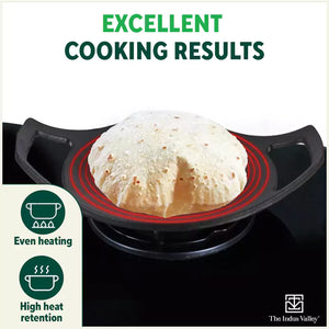 CASTrong Cast Iron Tawa,Pre-seasoned, Nonstick, 100% Pure, Toxin-free, Induction, 23.8cm, 1.4kg