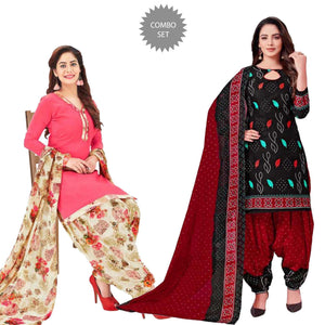 Casual Printed Leon Dress Material Pack Of 2