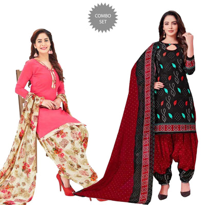 Casual Printed Leon Dress Material Pack Of 2