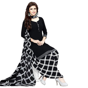 Casual Wear Printed Crepe Dress Material - Pack Of 3