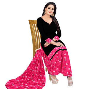 Casual Wear Printed Crepe Dress Material - Pack Of 3