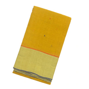 Olive Green Handloom Kanchi Cotton Saree With Coin Buttas