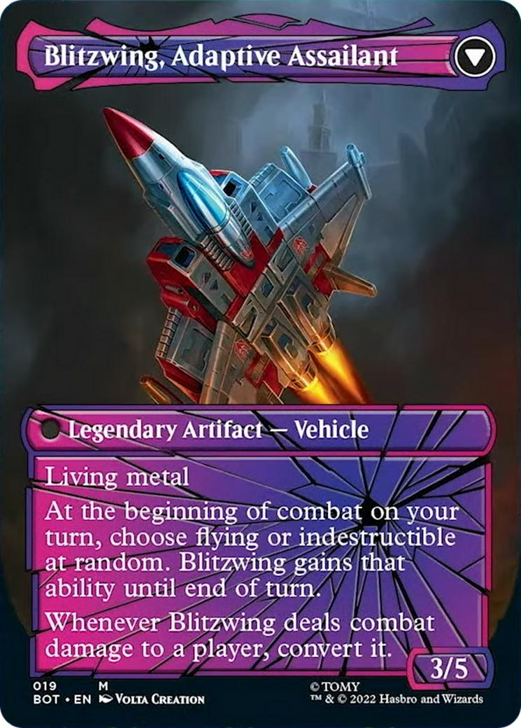 Blitzwing, Cruel Tormentor // Blitzwing, Adaptive Assailant [19] [Borderless] [Shattered Glass] [Universes Beyond: Transformers] [Non-Foil]