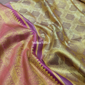 Golden Base Kanjivaram Silk Saree