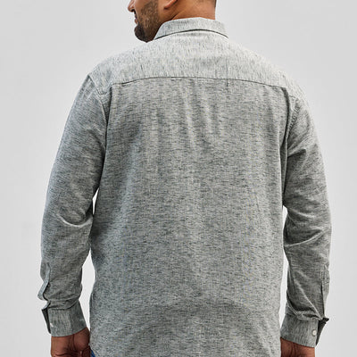 Grey Linen Blend Shirt