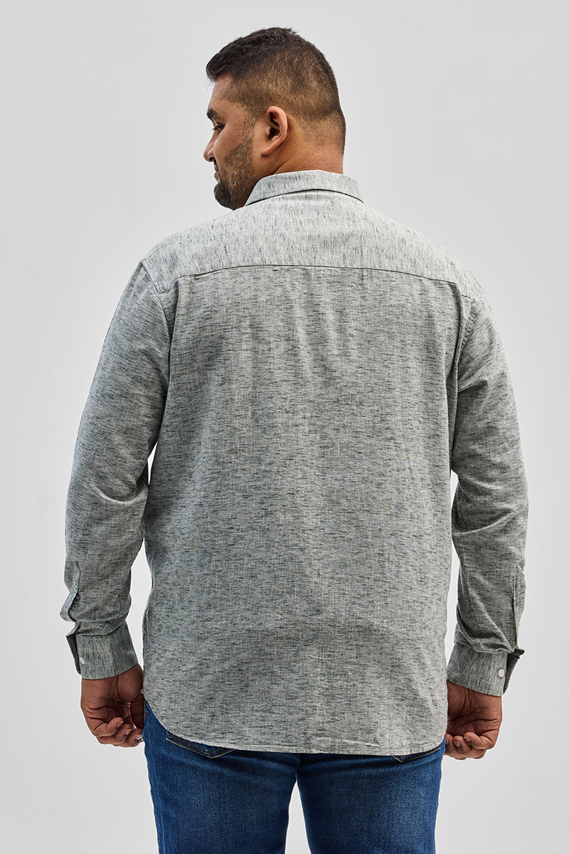 Grey Linen Blend Shirt