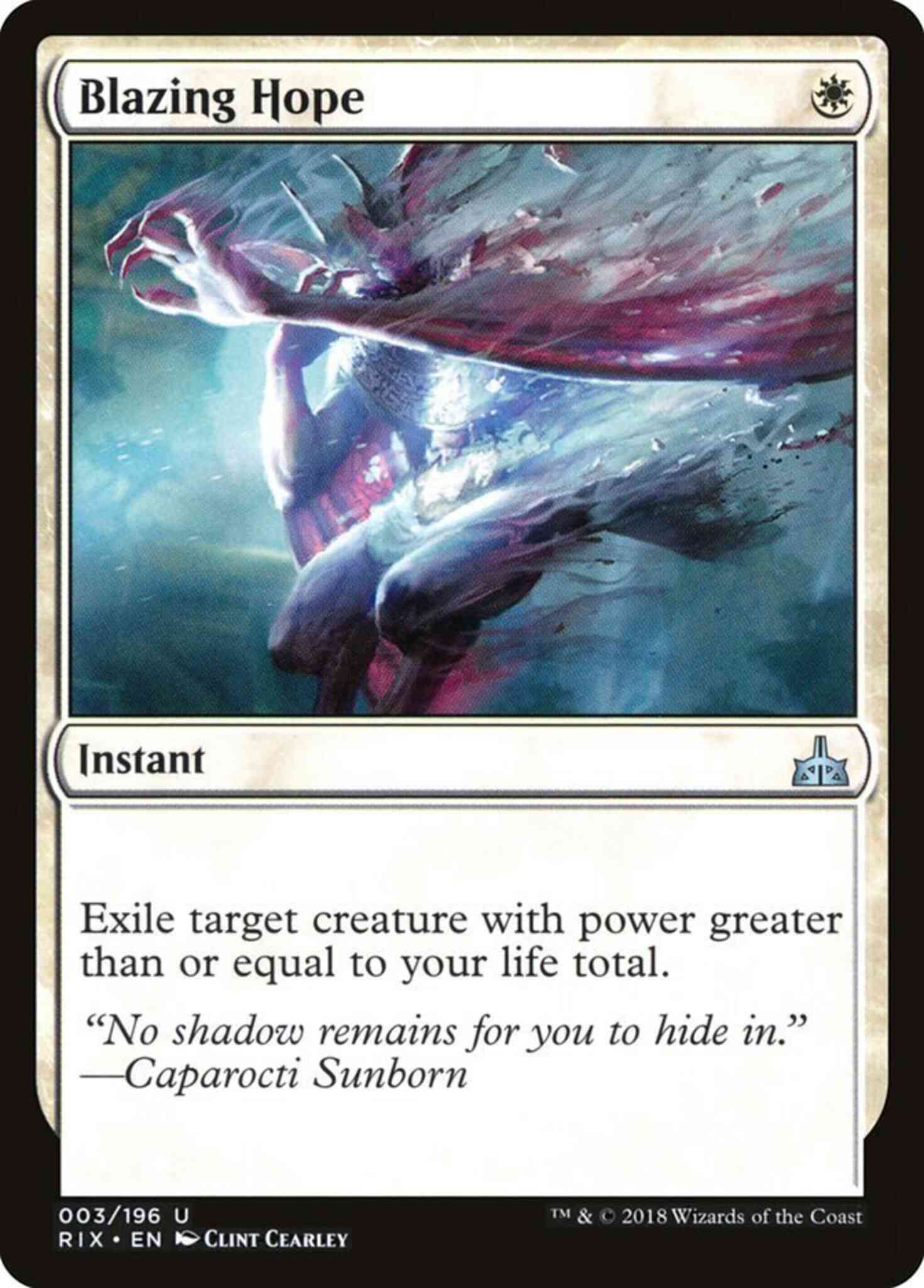 Blazing Hope [3] [Rivals of Ixalan] [Non-Foil]