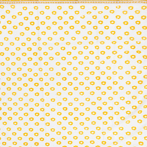 White Woven Jaipur Cotton Saree With Printed Flower Motifs