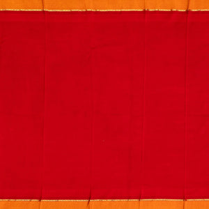 Black Handloom Kanchipuram Korvai Silk Saree Printed With Floral Motifs