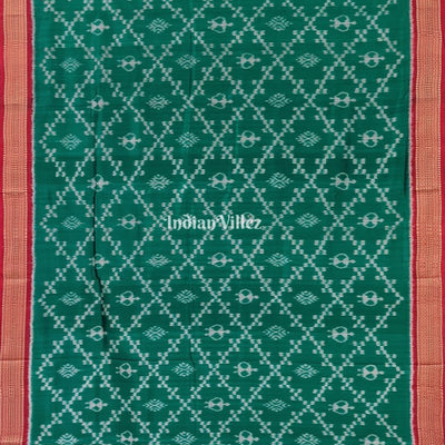 Green Tribal Body Khandua Pata Silk Saree