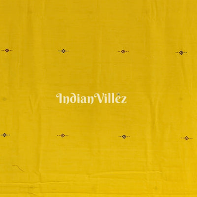 Yellow Odisha Handloom Natural Dye Kotpad Cotton Saree