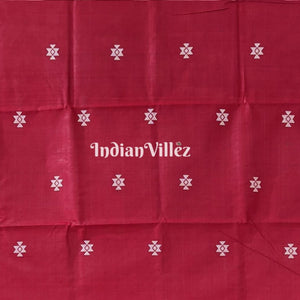 Rust Ganjam Bomkai Theme Gopalpur Tussar Silk Saree