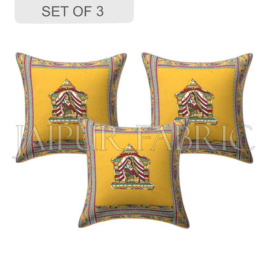 New Mustard Doli Design Patchwork & Applique Cushion Cover