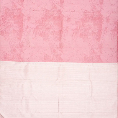 Baby Pink Handloom Kanchipuram Silk Saree With Abstract Motifs