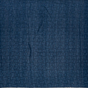 Indigo Woven Jaipur Cotton Saree With Printed Cream Floral Motifs