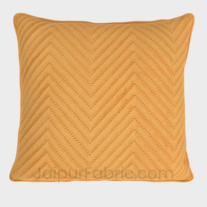 Yellow Herringbone Pattern  Cotton Cushion Cover
