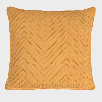 Yellow Herringbone Pattern  Cotton Cushion Cover