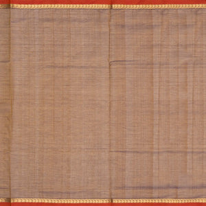 Beige Handloom Silk Cotton Saree With Checks