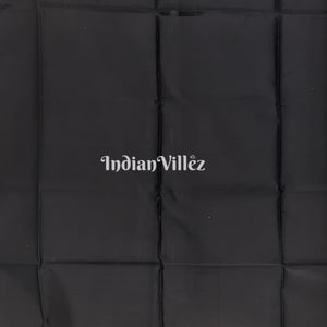 Black Maheshwari Handloom Saree