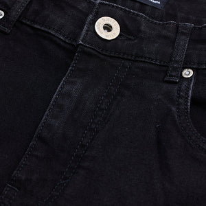Black Distressed Slim Fit Jeans