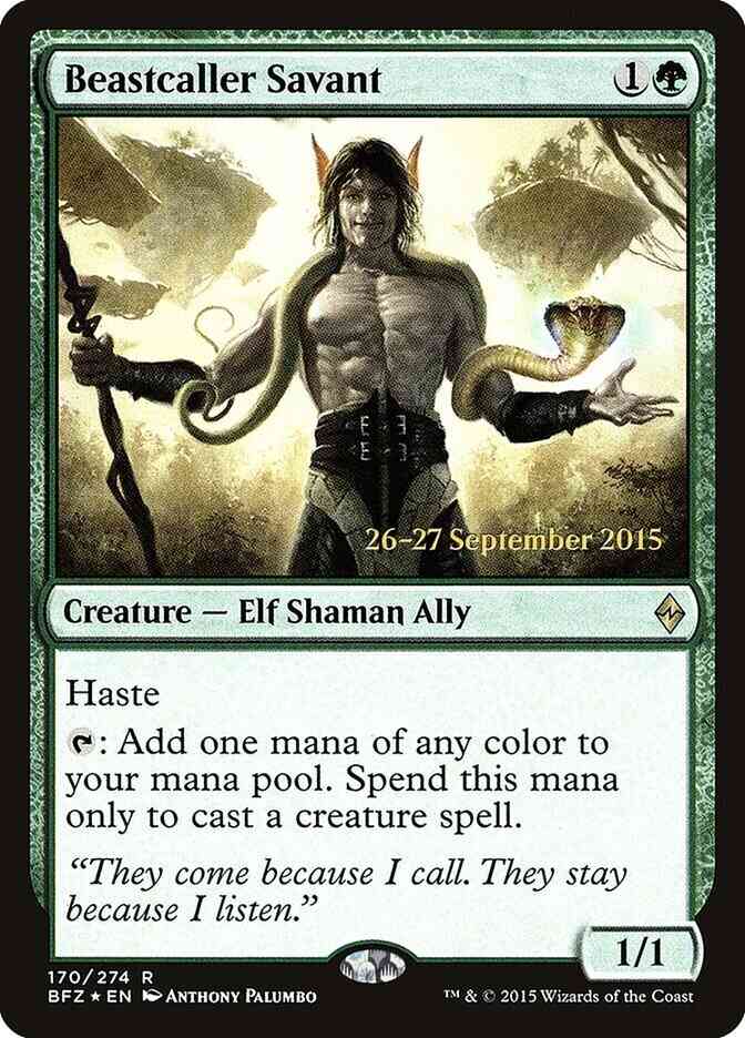 Beastcaller Savant [170s] [Battle for Zendikar Promos] [Foil]