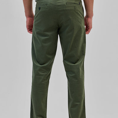 Olive Slim Fit Trousers