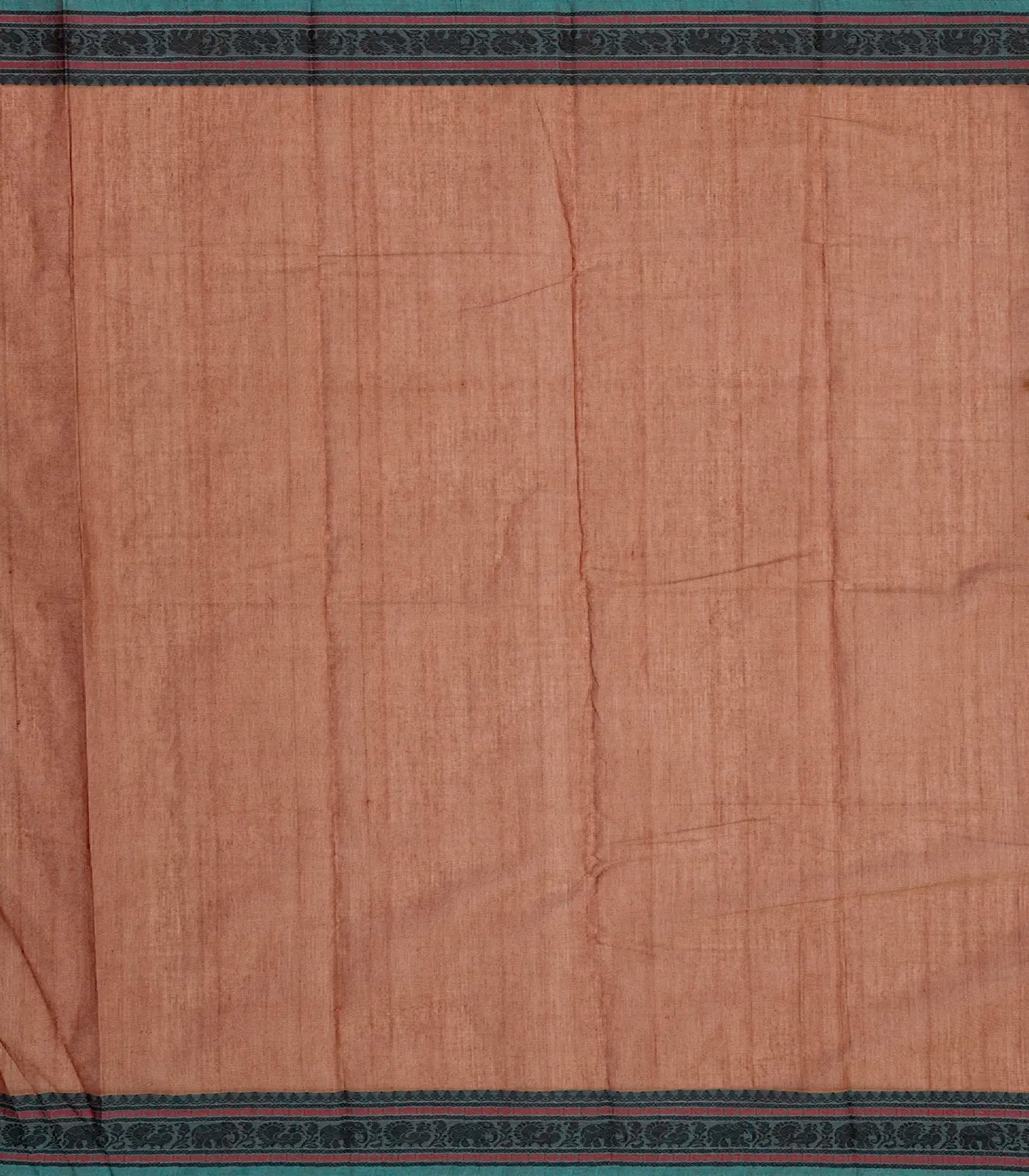 Brown Handloom Kanchi Cotton Saree With Annam & Diamond Buttas