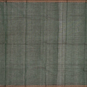 Bottle Green Handloom Kanchi Cotton Saree With Mango Motifs