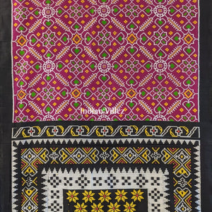 Rajkot Patola Inspired Odisha Handloom Contemporary Silk Saree