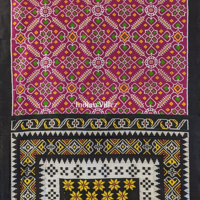 Rajkot Patola Inspired Odisha Handloom Contemporary Silk Saree