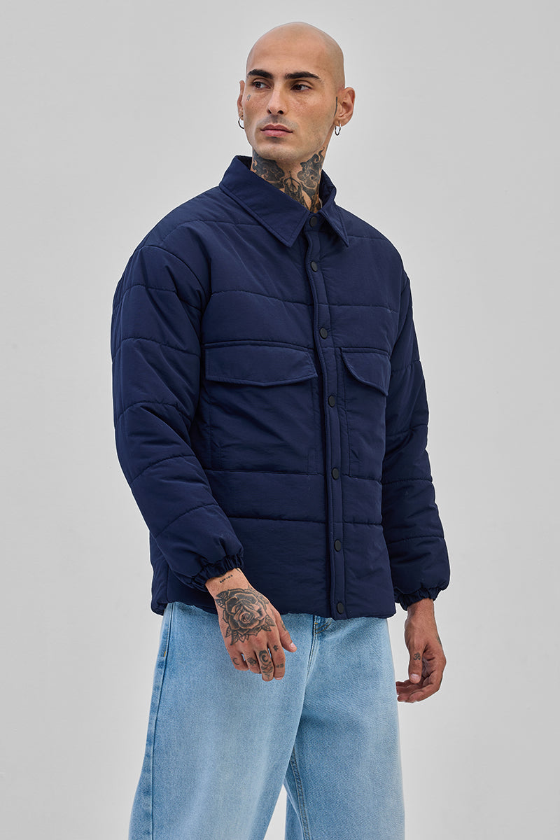 Navy Double Pocket Jacket